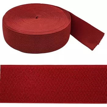 Тесьма эластичная 6см*20м (темно-красный)