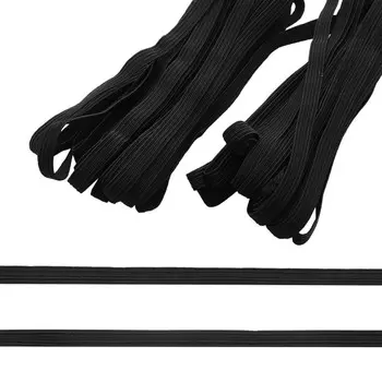 Резинка-продежка (тесьма эластичная) 08 мм (2 мот по 10м), цв. черный/черный