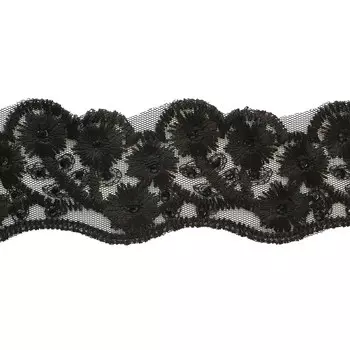 Тесьма CLN0923 *4,57м (черн/черн.страз)