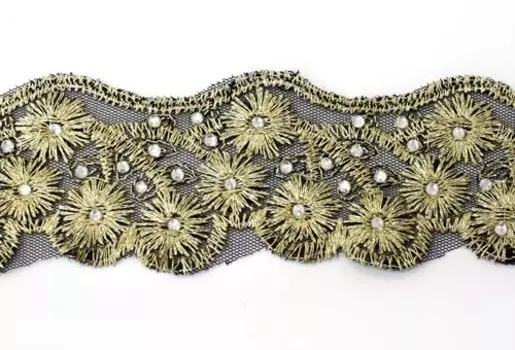 Тесьма CLN0923 *4,57м (черн/зол.)