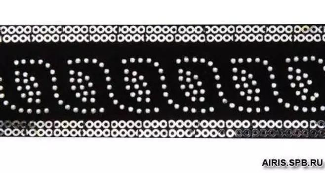 Тесьма отд. с пайетками и стразами, 4,3см*10м 0402-7749