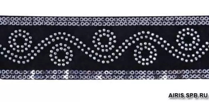 Тесьма отд. с пайетками и стразами 0402-7743