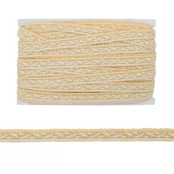 Тесьма отделочная TR087 18мм*25м (бежевый/белый)