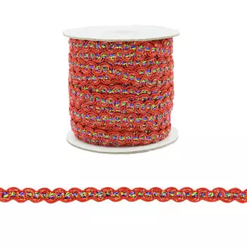 Тесьма отделочная TR122 7мм (3079 красный)