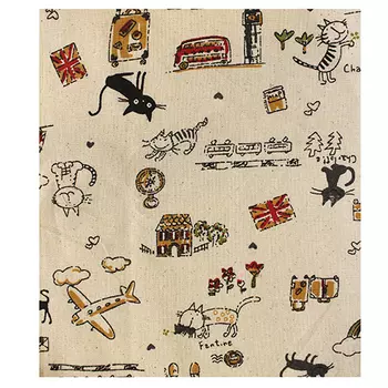 Ткань декоративная 'Коты-туристы', 48*48 см