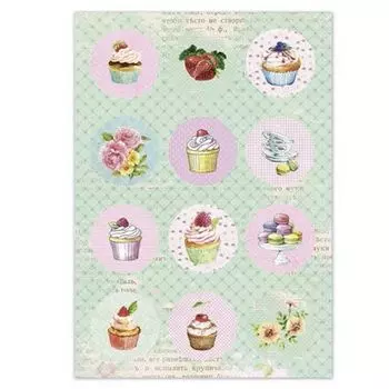 Тканевые стикеры Полуденный чай, 14*20 см SCB530107