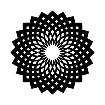 Трафарет-силуэт Marabu 15*15см (002 цветок-орнамент)