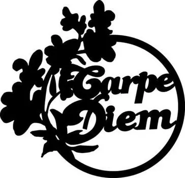 Трафарет-силуэт Marabu 15*15см (005 Carpe Diem)