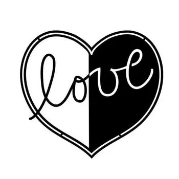 Трафарет-силуэт Marabu 15*15см (007 сердце Love)