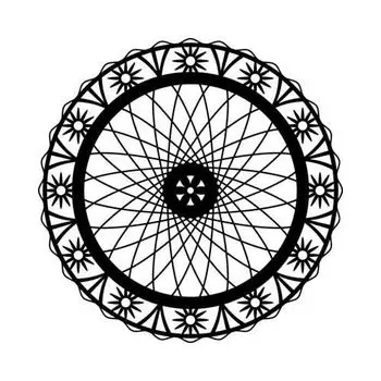 Трафарет-силуэт Marabu 30*30см (002 колесо цветов)