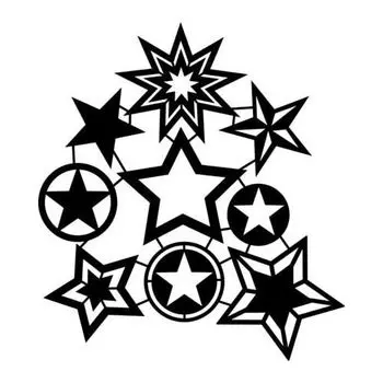 Трафарет-силуэт Marabu 30*30см (016 звезды)