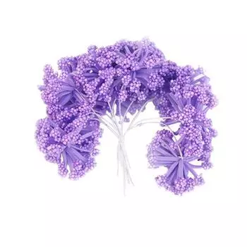 Тычинки пластик круглые (сиреневый)