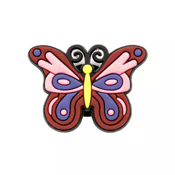 Украшение для обуви и сумок 'Бабочка цветная'