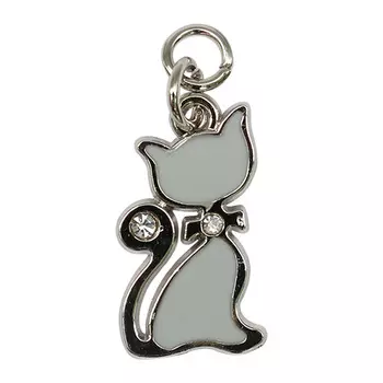 Украшение Г13685 23мм(подвес) (никель/серый D343)