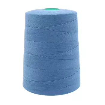 Универсальная швейная нить, 20/3, 3000v, 100% пэ, Bestex (322 ярк.т.голубой)