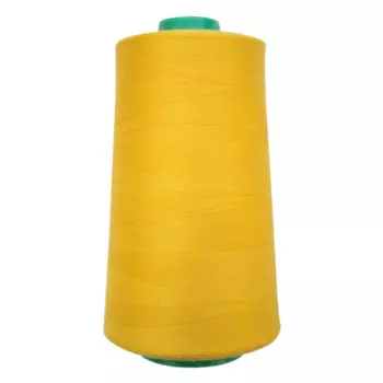 Нитки промышленные 50/2, для тонких тканей, 5000 ярд, Bestex (209 т.желтый)