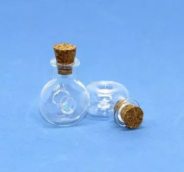 US-13 Стеклянные бутылочки с пробкой 1.5мл, 19мм*24мм, 5шт.