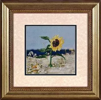 В1043 Канва с рисунком Alisena 'Подсолнух', 20*20 см