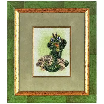 В1062 Канва с рисунком Alisena 'Денежная змейка', 12*16 см