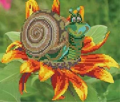 В1150 Канва с рисунком Alisena 'Улитка', 20*17 см