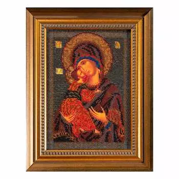 В147 Набор для вышивания бисером 'Кроше' 'Владимирская Богородица', 18x25 см