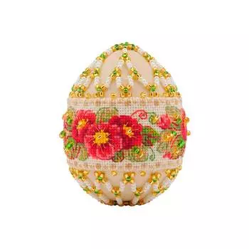 В195 Набор для бисероплетения Риолис яйцо пасхальное 'Примула', 8.5*10,7 *5 см