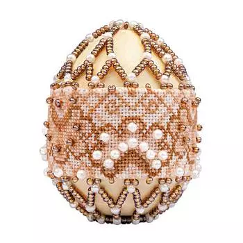 В214 Набор для бисероплетения Риолис 'Яйцо пасхальное 'Капучино'6,5*5 см