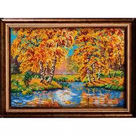 В241 Набор для вышивания бисером 'Кроше' 'Палитра осени', 27х38 см