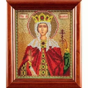 В311 Набор для вышивания бисером 'Кроше' 'Св. Людмила', 12х14,5 см