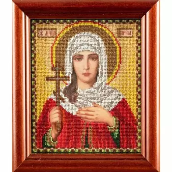 В314 Набор для вышивания бисером 'Кроше' 'Св. Лариса', 12х14,5 см