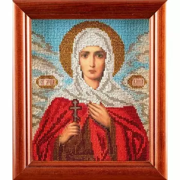 В316 Набор для вышивания бисером 'Кроше' 'Св. Галина', 12х14,5 см