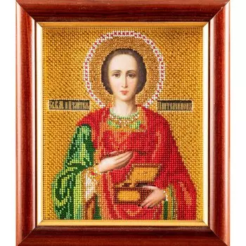 В328 Набор для вышивания бисером 'Кроше' 'Св. Пантелеймон', 12х14,5 см