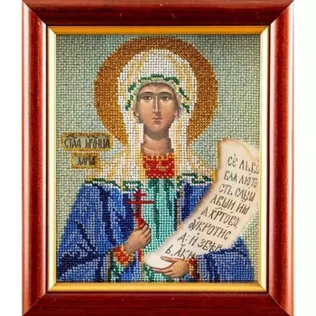 В344 Набор для вышивания бисером 'Кроше' 'Св. Дарья', 12х14,5 см