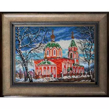 В402 Набор для вышивания бисером 'Кроше' 'Успенский храм', 26x19 см