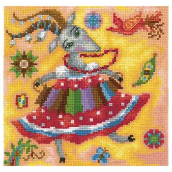 В-16 Набор для вышивания 'Веселая коза', 17*17 см