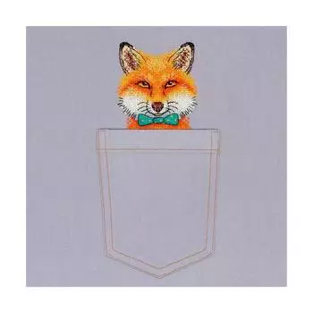 В-242 Набор для вышивания крестом на одежде МП Студия 'Хитрый лис' 8*9см