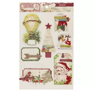 VC1018 Стикер My Mind's Eye Vintage Christmas 7шт