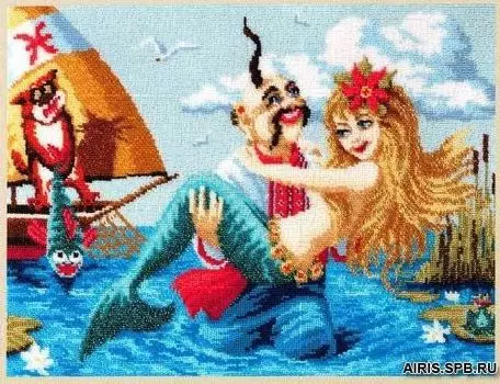 ВГ-012 Набор для вышивания бисером 'Золотые ручки' 'Рыбы', 40х30 см