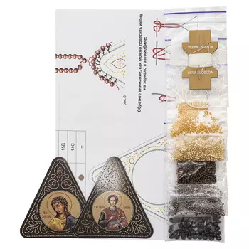 ТР1004 Набор для вышивания бисером Нова Слобода 'Св. Вмч. и Целитель Пантелеимон и Ангел Златые влас