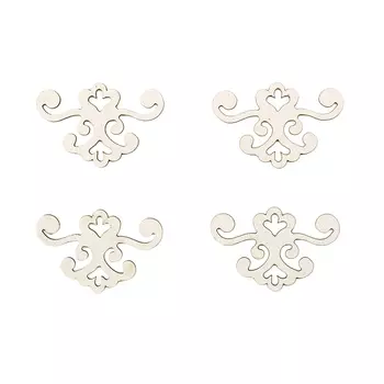 ВК-21 Набор декоративных элементов 'Цветочный узор №3', 25*37 мм, упак./4 шт., Astra&amp;Craft