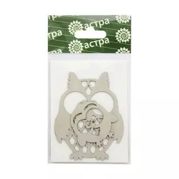 ВК-32 Декоративный элемент 'Совы', 3,6*3,8 см, 5,4*7 см, упак./2 шт., Astra&amp;Craft