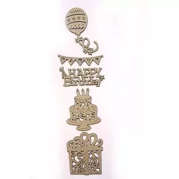 ВК-36 набор декоративных элементов 'Вечеринка' 5,9*7см,5,2*8,3см, 7,5*3,5см, 7,5*2см (5шт) Astra&amp;Craft