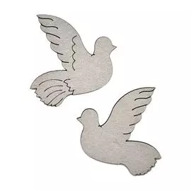 ВК-40 декоративный элемент 'Пара голубей ' 4*4см (2шт.) Астра