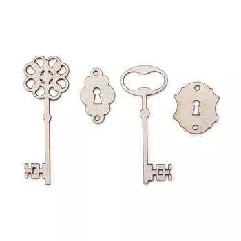 ВК-4 Декоративный элемент 'Ключики и замочки', ассорти, упак./4 шт., Astra&amp;Craft