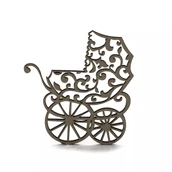 ВК-71 декоративный элемент 'Детская коляска' 6,5*7см Astra&amp;Craft