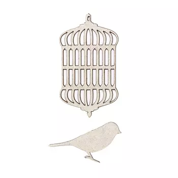 ВК-9 Декоративный элемент 'Клетка с птичкой', упак./2 шт., Astra&amp;Craft