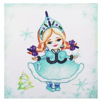 ВЛДС0006 Набор для вышивания лентами Woman-Hobby 'Серия Девочки №6', 13,5*13,5 см