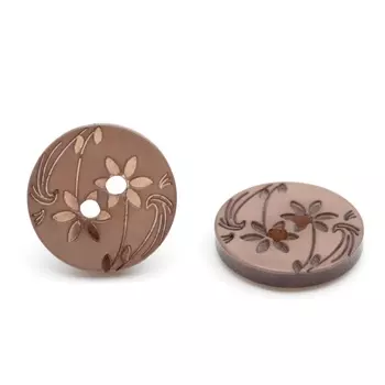 ВЛС11 Пуговица 15 мм, 2 пр. (854 какао)