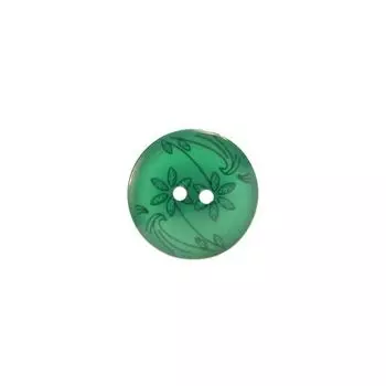 ВЛС11 Пуговица 15 мм, 2 пр. (878 зелёный)