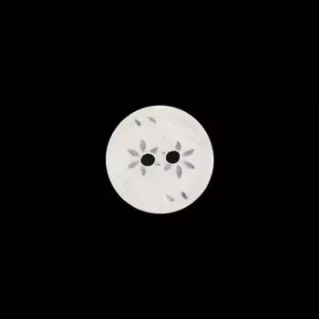 ВЛС11 Пуговица 15 мм, 2 пр. (белый)